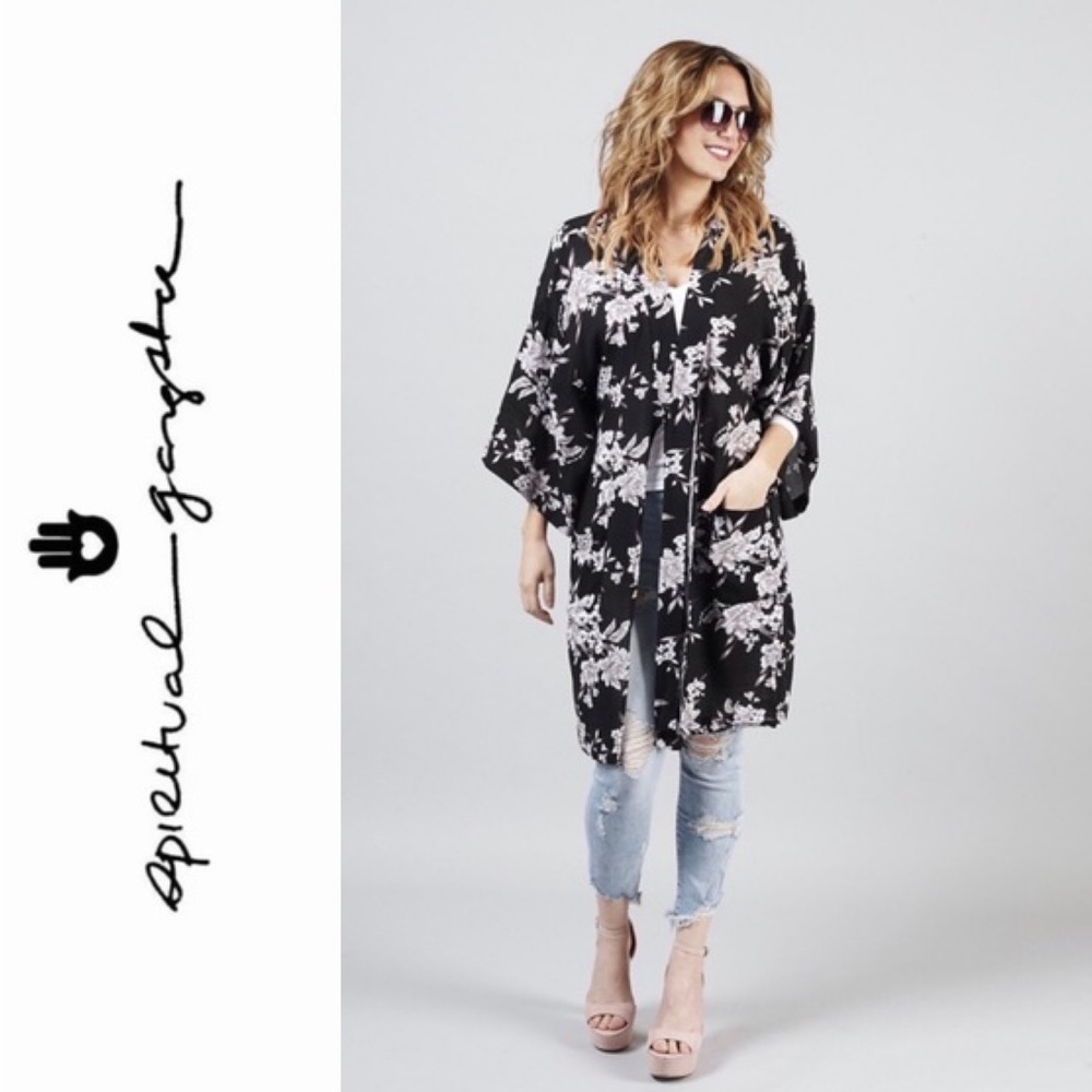 SPIRITUAL GANGSTER ‘Maya’ Kimono Robe Cover-Up